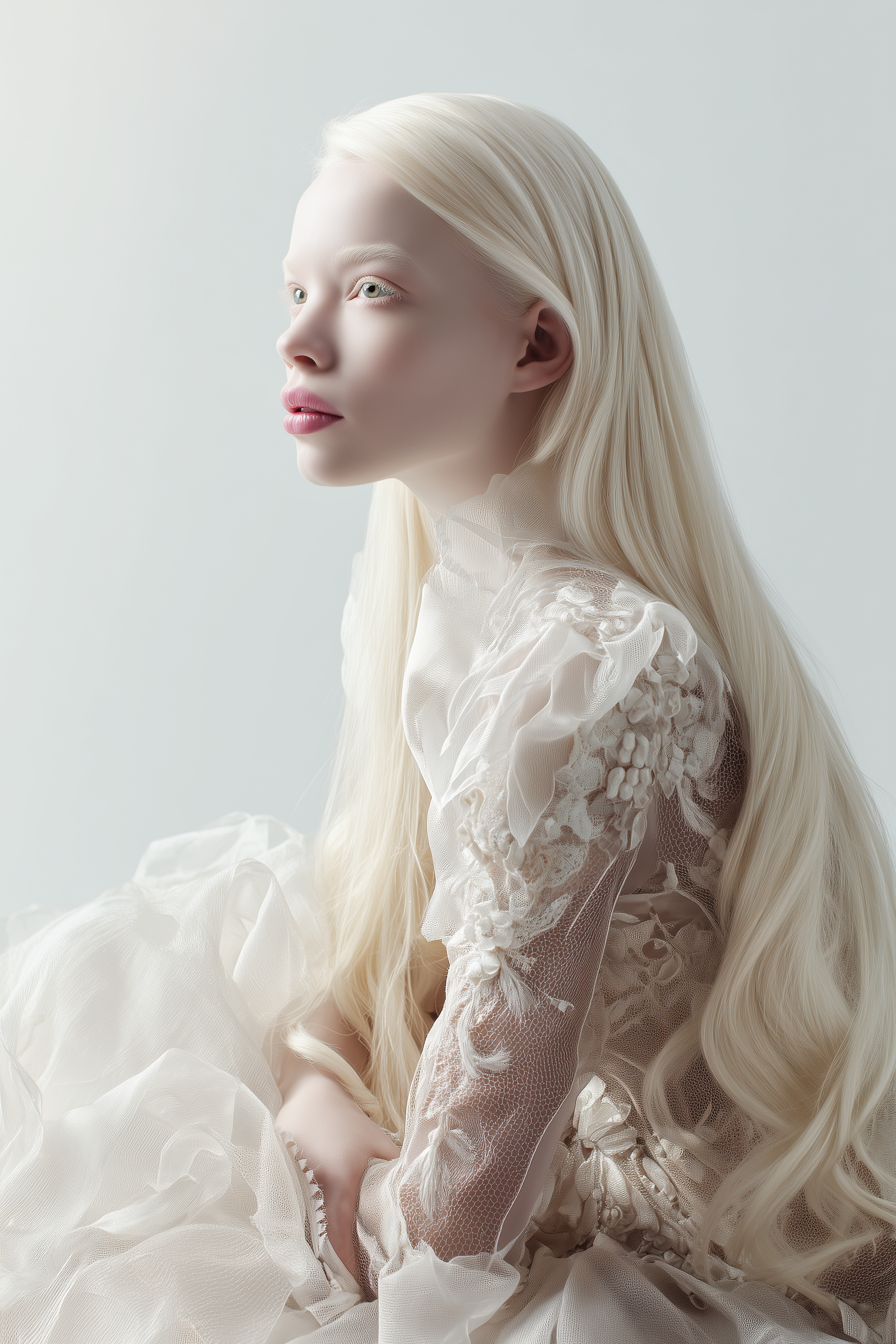 Platinum Blonde Modern Wave Hairstyle